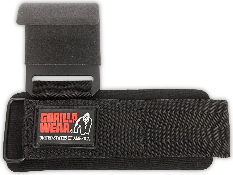 Weight Lifting Hooks - Black- Red