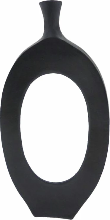 Vazo abstrakte, alumin, e zezë, 25x5x50cm