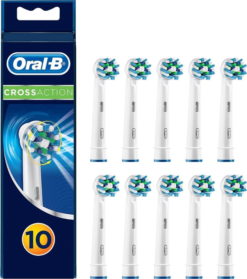 Kokë furçe dhëmbësh sonike, Oral-B, CrossAction 8006540861967, set 10 copë, e bardhë