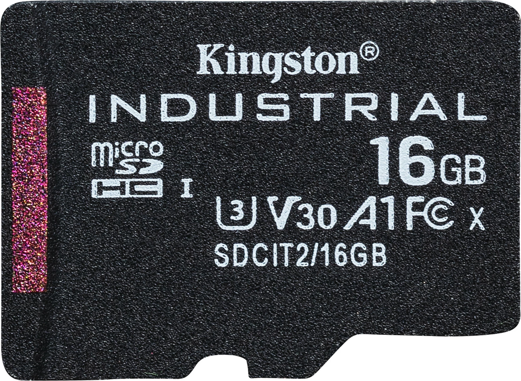 MicroSDHC kartelë Kingston 16GB Industrial, Class 10, UHS-I, V30, e zezë