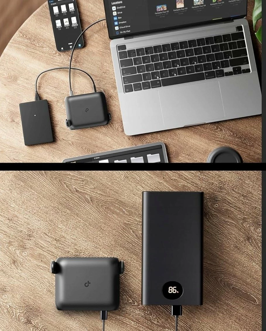 Router Wi‑Fi 7 udhëtimi TP-Link TL-WR3602BE BE3600, 5GHz 2402Mb/s, 2.5GbE, USB 3.0, power bank, i zi