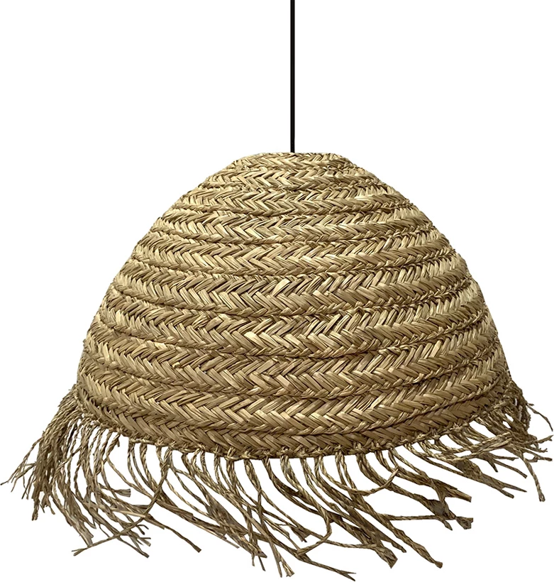 Llambë tavani SYROS, kashtë deti natyrale, 56x56x30cm