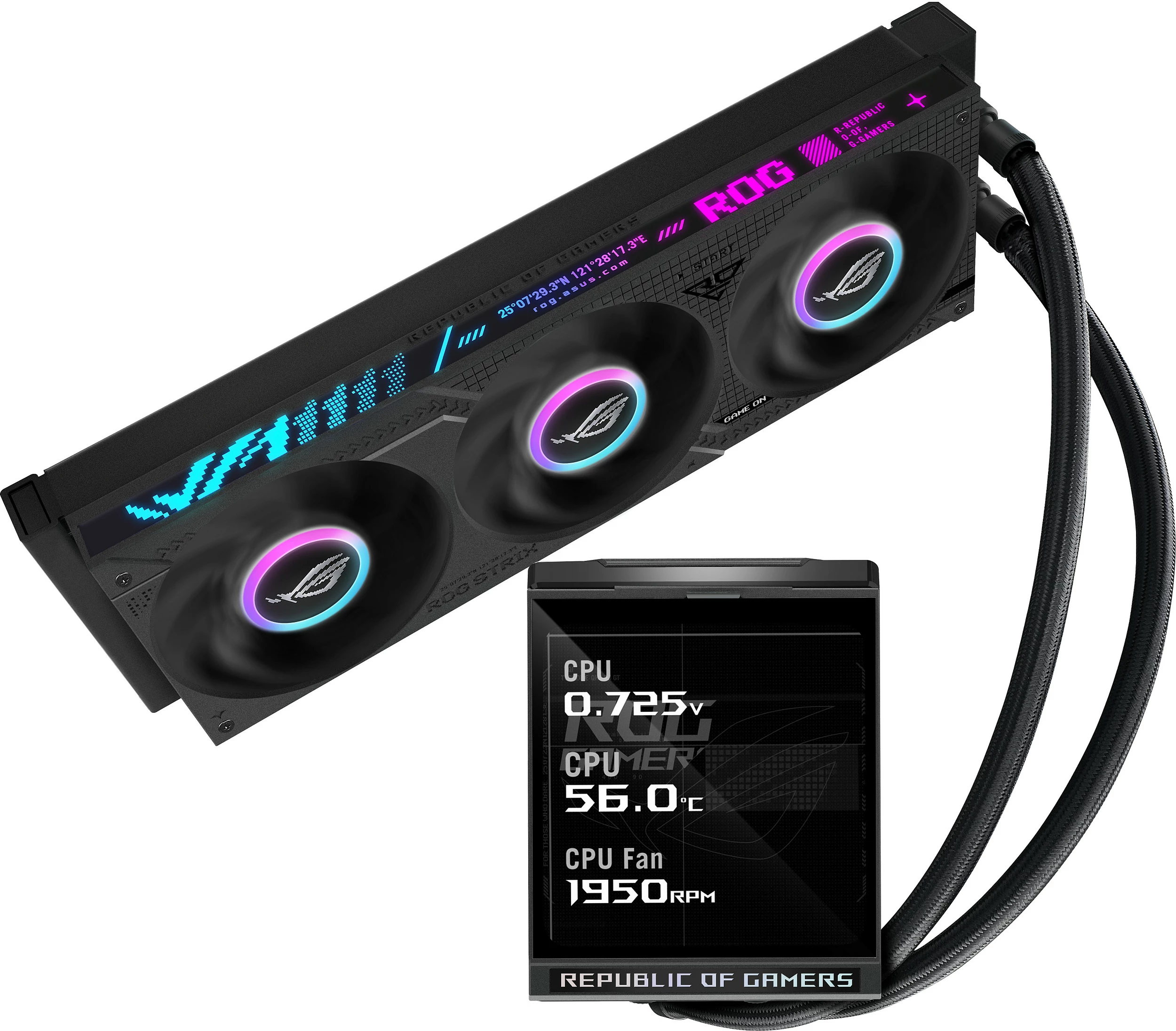 Ftohës lëngshëm AIO ASUS ROG STRIX LC IV 360 ARGB LCD, 3x120mm, i zi