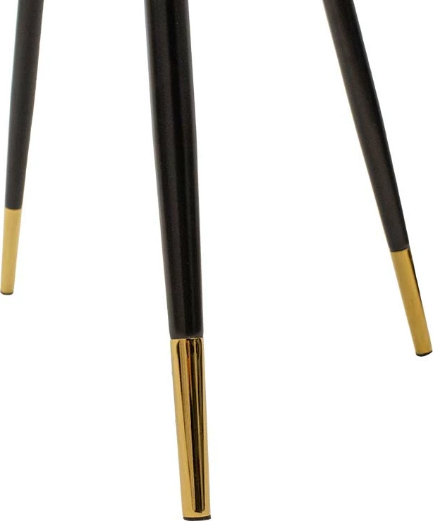 Karrige Giselle kadife ngjyrë hiri këmbë zezë-arta