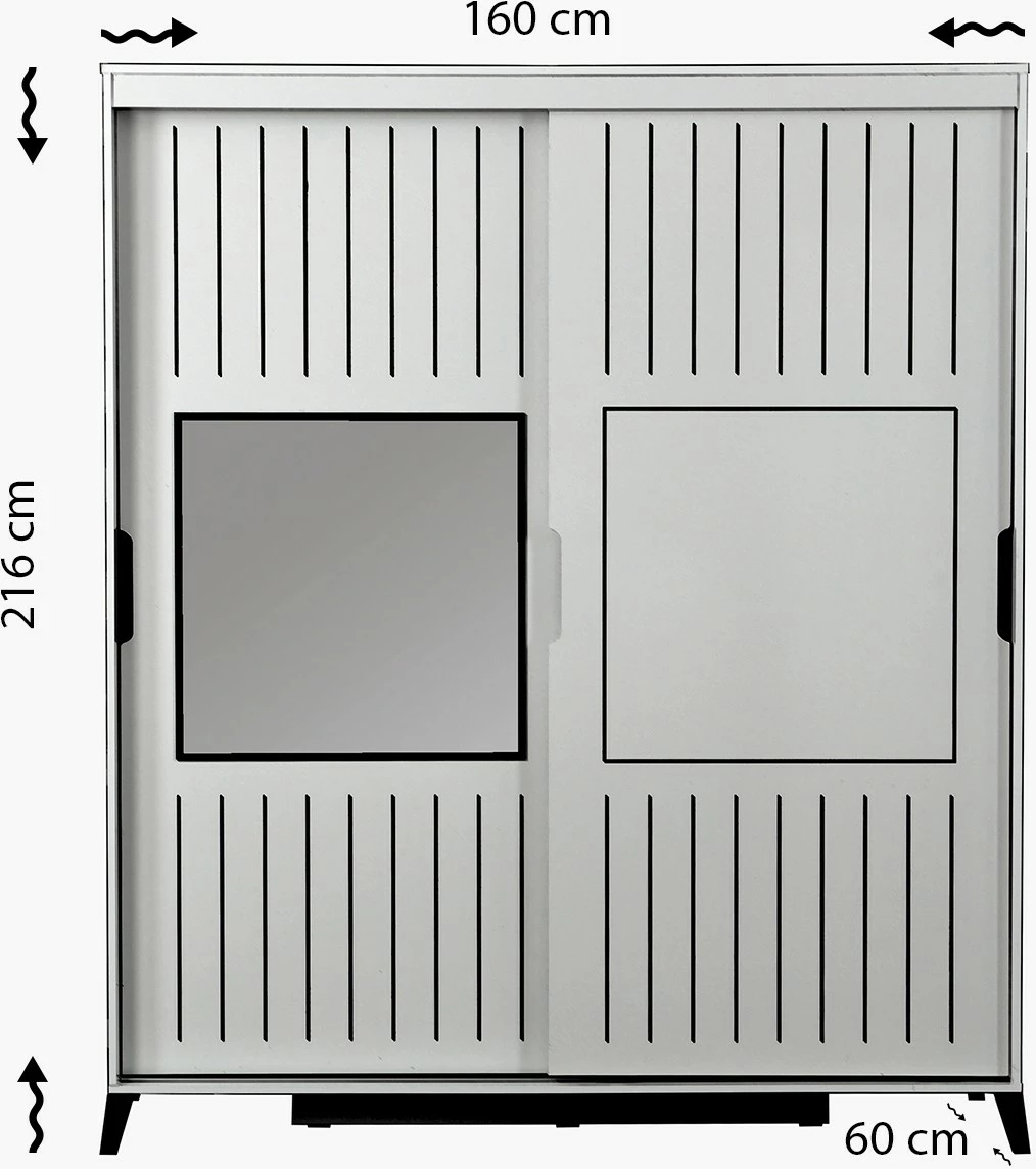 Dollap rrobash Skye Decor, ngjyrë lisi, Pasific Home Fuga 160