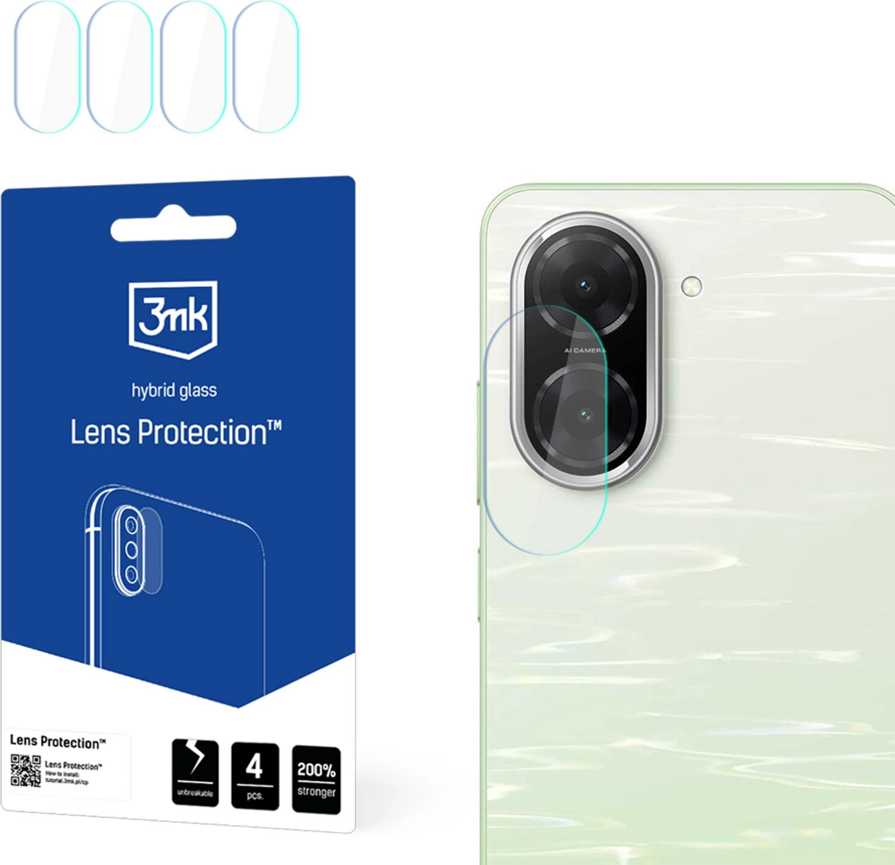 Xham mbrojtës kamerë 3mk Protection për Xiaomi Redmi A5 4G, 4 copë
