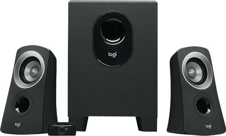 Altoparlantë, Logitech, Z313 (980-000413), sistem 2.1 25W RMS me nën-bas kompakt dhe kontroll me kabllo, me dalje për kufje, e zezë