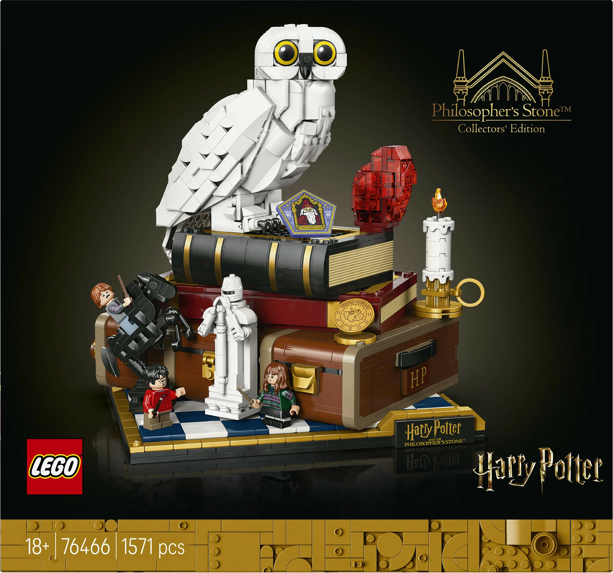 Set ndërtimi LEGO Harry Potter 76466 Philosopher's Stone Collectors' Edition, 1571 pjesë, 18+, multikolor