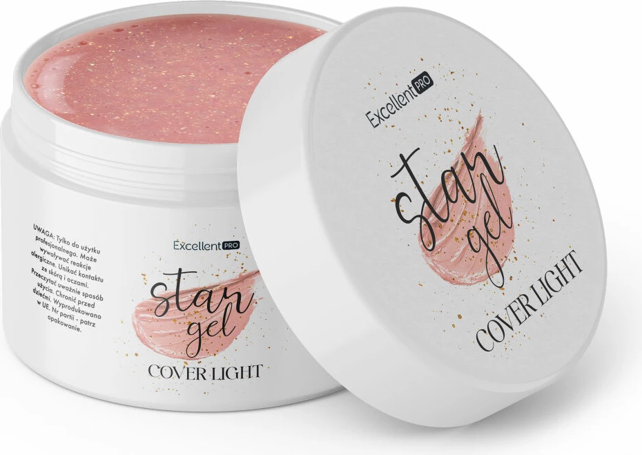 Xhel ndërtues për thonj për femra Excellent PRO Star Gel Cover Light, 15g