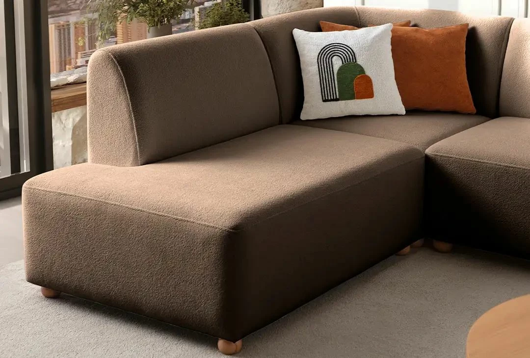 Këndare S-Loft, ngjyrë kafe, Atelier del Sofa, majtas