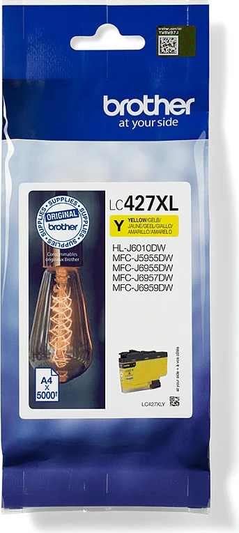 Kartrixh boje Brother LC-427XLY, XL Yield, 5000 faqe, i verdhë