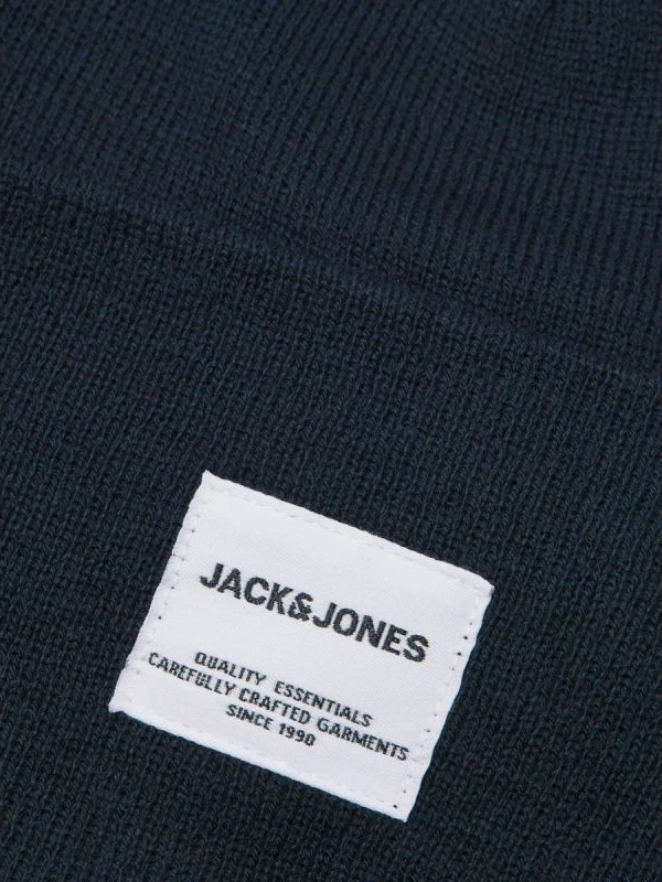 Kapelë e thurur Jack&Jones, navy blue