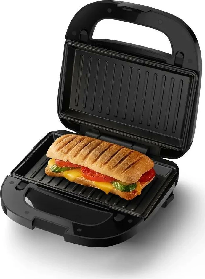 Sanduiçbërës Philips 5000 Series HD2350/80 750W me pllaka të ndërrueshme (sanduiç/waffle/grill) 2 feta, i zi