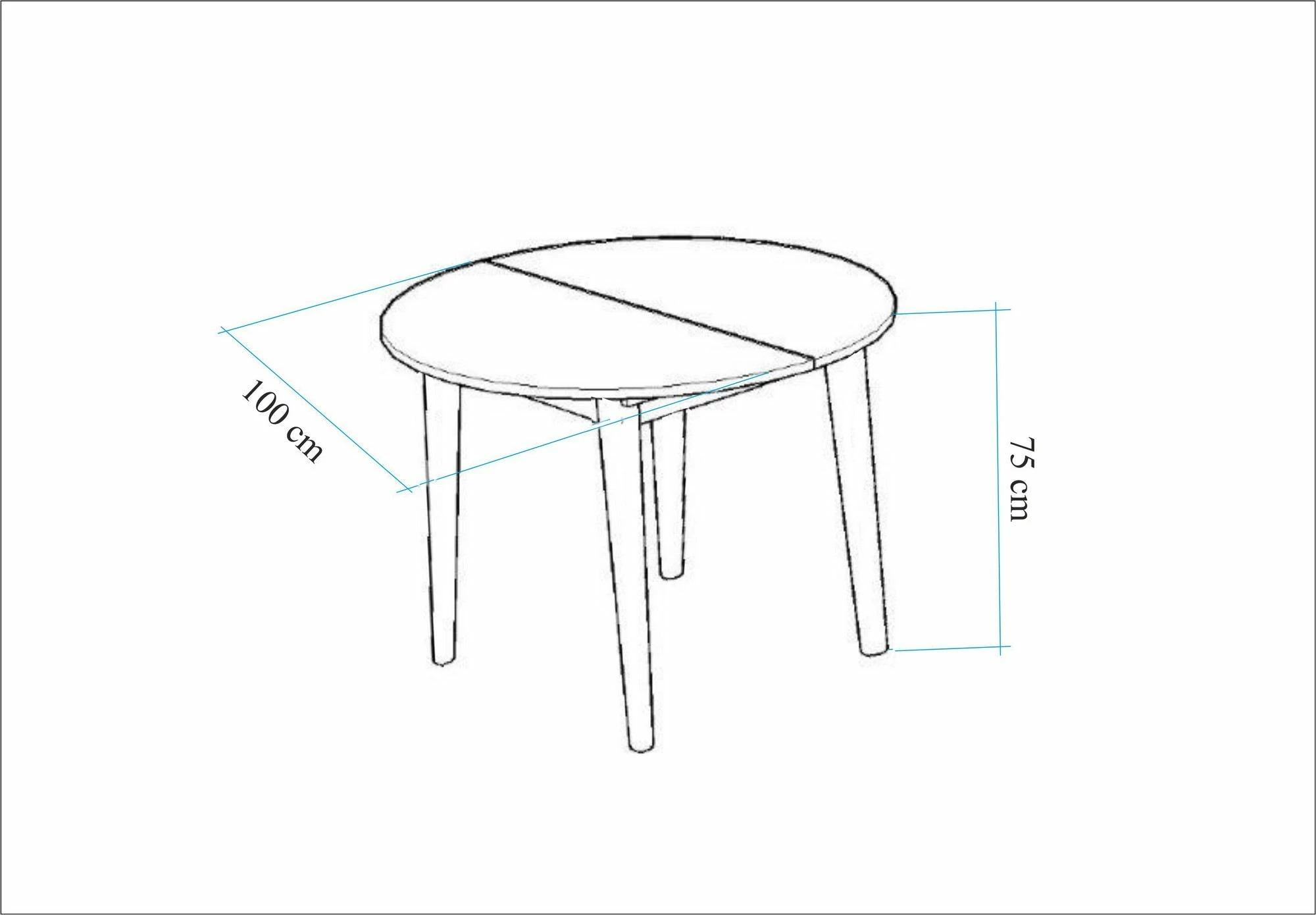 Tavolinë ngrënieje e zgjatshme Skye Decor, Vina 139, ngjyrë arre