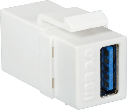 Lidhës keystone LogiLink USB 3.0-A F/F, i bardhë