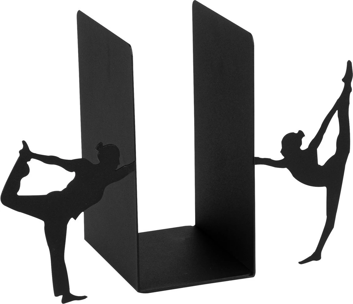 Mbajtëse librash metalike Aberto Design, e zezë, 34x14x22cm