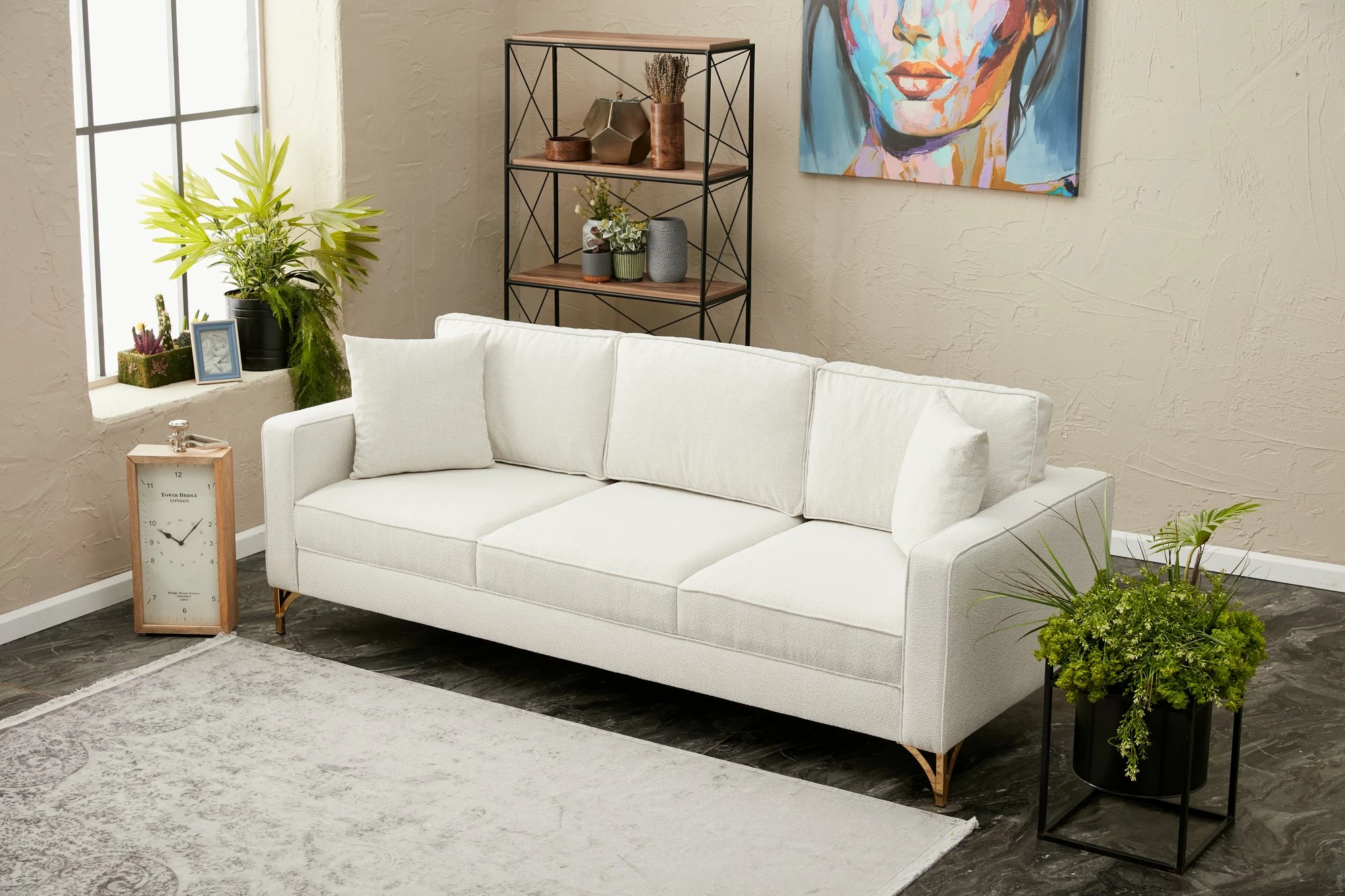 Divan treshe Atelier del Sofa, Berlin, krem, ar