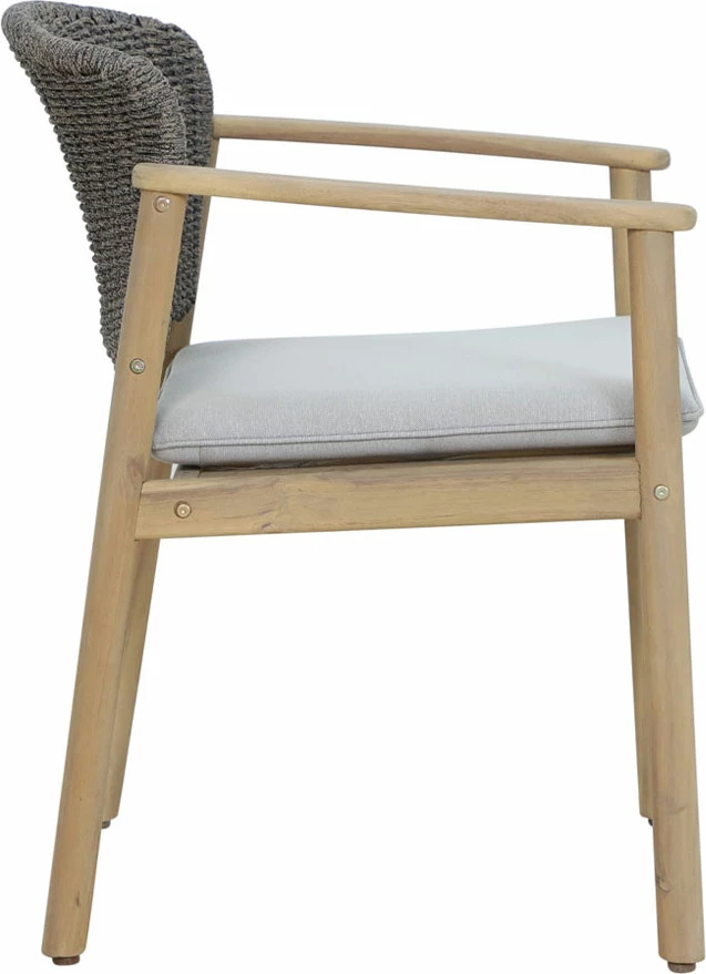 Karrige Freeland me jastëk, ngjyrë natyrale-gri, 62x62.5x80.5