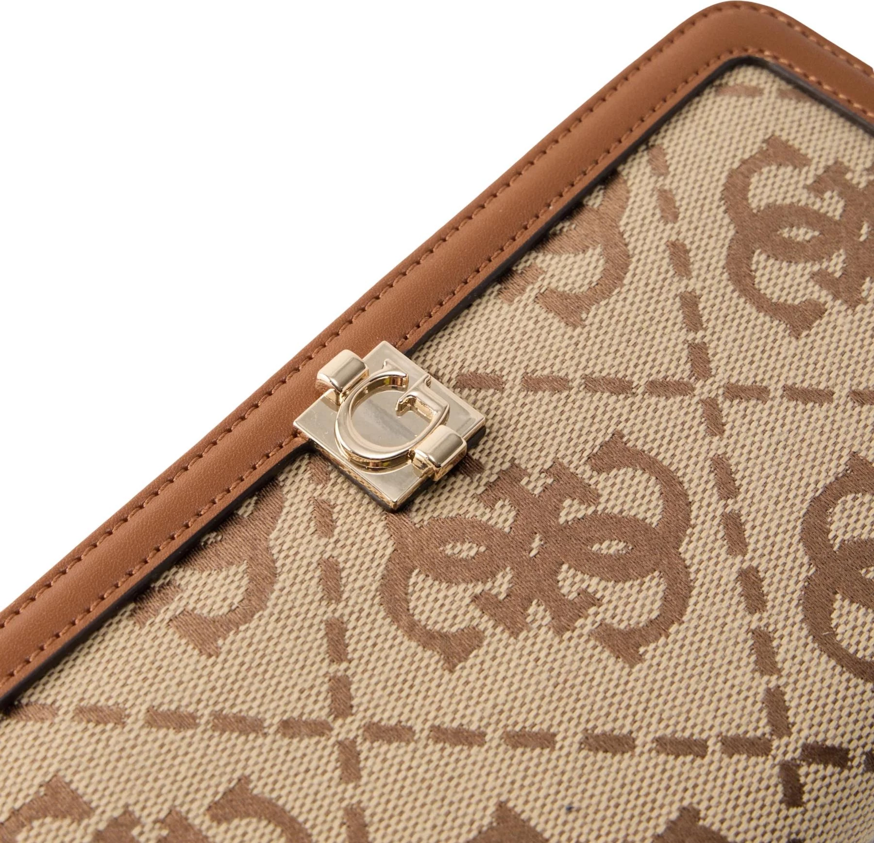 Portofol për femra Guess Audrey Logo SLG LRG SWJG97 55146, latte