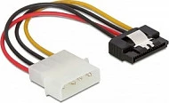 Kabllo rryme DeLOCK Molex 4-pin në SATA, 0.12 m, me klip metalik