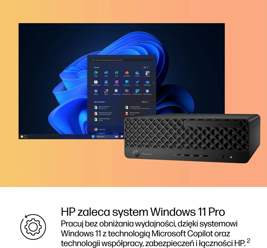 Kasë kompjuteri HP ProDesk 4 SFF G1i AI PC, Intel Core Ultra 5 225, 16 GB RAM, 512 GB SSD, Windows 11 Pro, e zezë