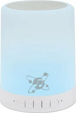 Altoparlant Bluetooth MANHATTAN me dritë LED, slot MicroSD, AUX, bardhë