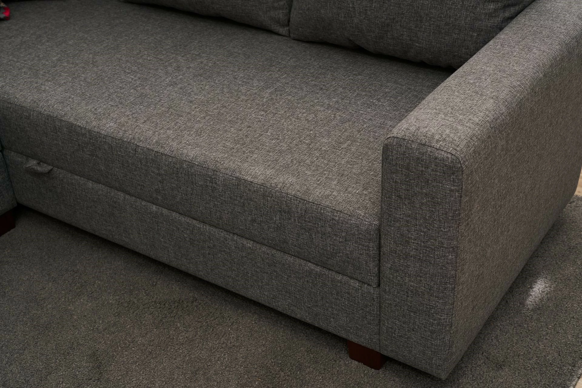 Kënd-sofë krevati Atelier del Sofa, kënd i djathtë, ngjyrë gri