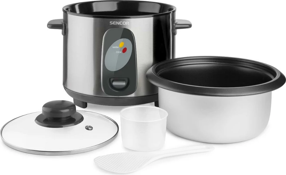 Tenxhere speciale për gatimin e orizit Sencor SRM 1000SS , 1 l, 400 W, e argjendtë