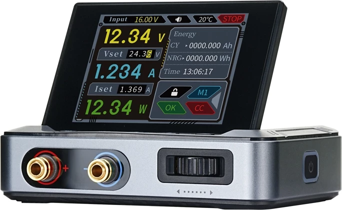 Furnizues laboratorik DC i programueshëm, FNIRSI DPS150, 0–30V 0–5A 150W, ekran IPS 2.8", hyrje USB-C PD/QC