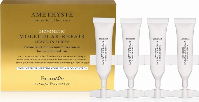 Serum për flokë Farmavita Amethyste Biomimetic Molecular Repair për femra 5x5ml