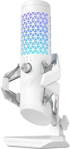 Mikrofon USB, Asus ROG Carnyx (90YH03Z0-BAUA10), kondensator 25 mm, kardioid, 192 kHz/24-bit, i bardhë