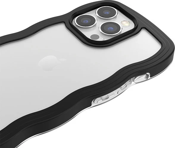 Mbështjellës Adidas OR Wavy Case për iPhone 13/13 Pro, 6.1", silikoni, zi-transparente