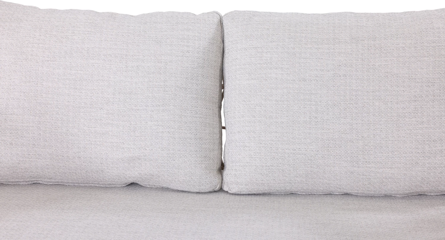 Luhatëse me tendë për jashtë, 3 vende, alumin ngjyrë fildishi, litar natyral, jastëkë bezhë, tendë e bardhë, EXCELSIOR CD6411.01, 185x134x175cm