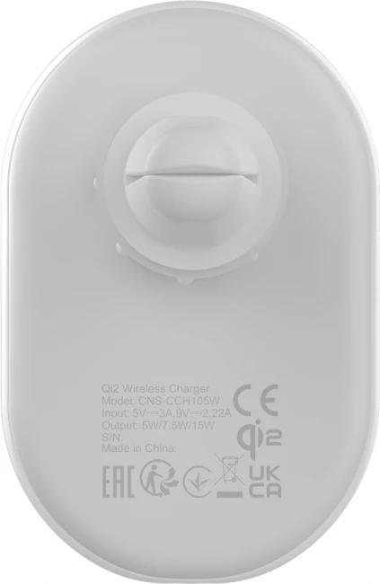 Karikues veture wireless CANYON OnGrip 105, Qi2 15W, USB-C PD 20W, kabllo USB-C në USB-C 1m, i bardhë