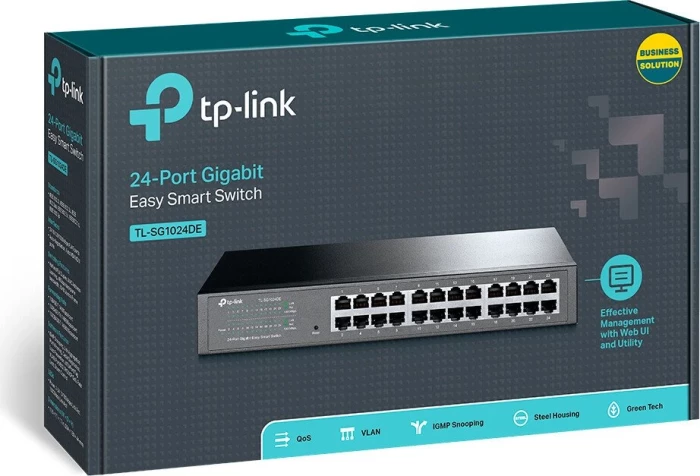 Switch TP-LINK TL-SG1024DE, 24-port Gigabit 10/100/1000, Easy Smart VLAN