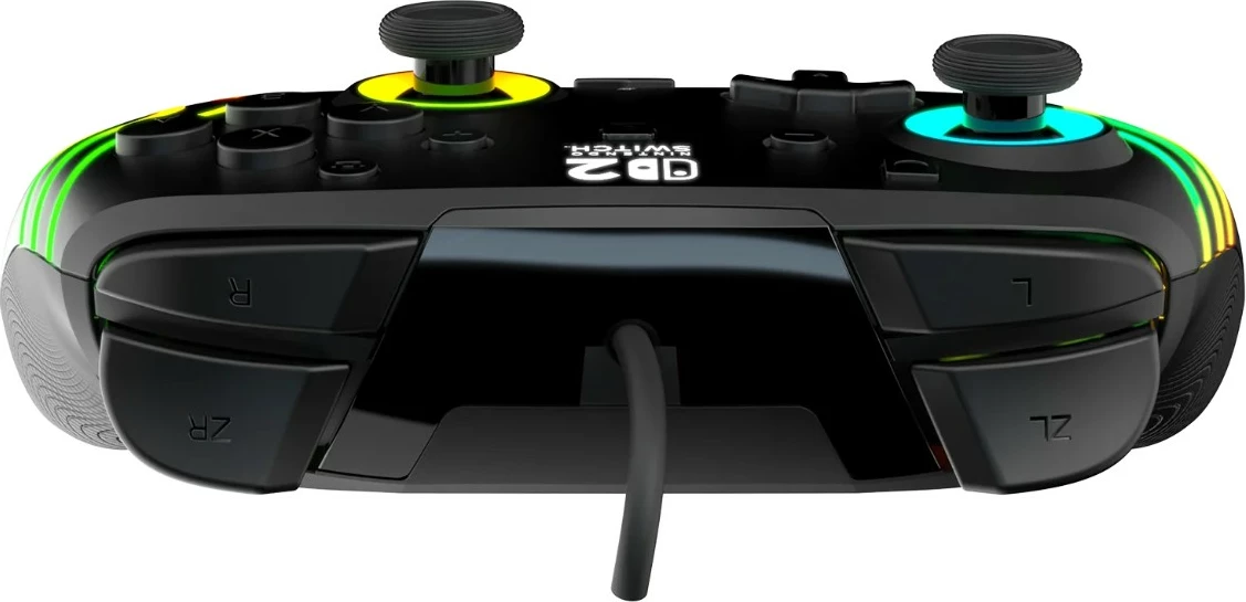 Kontroller me kabllo Turtle Beach Afterglow Wave për Nintendo Switch 2, RGB, Hall sticks, USB 3m, jack 3.5mm, i zi