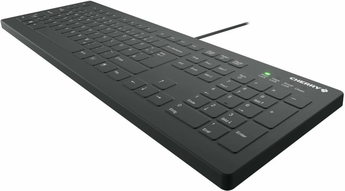 Tastierë mjekësore Cherry AK-C8112, Full-size, Wired, USB, IP68, e zezë, e bardhë