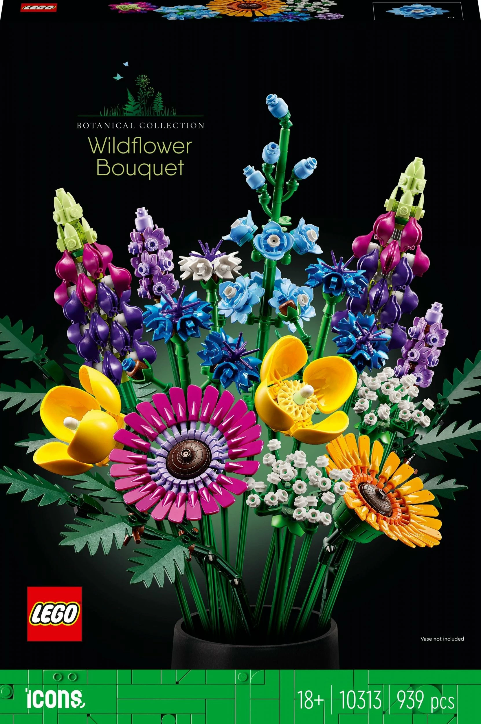 Set LEGO LEGO Icons Wildflower Bouquet 10313, 939 copë, 18+