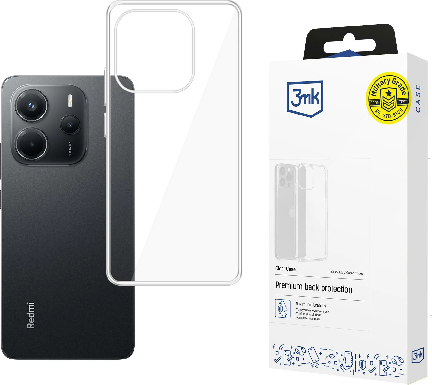 Mbështjellës 3mk Protection për Xiaomi Redmi Note 14 4G, transparent