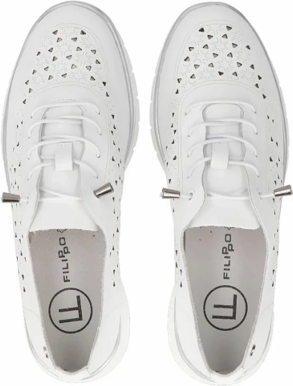 Këpucë të ulëta femra Filippo DP6714, të bardha