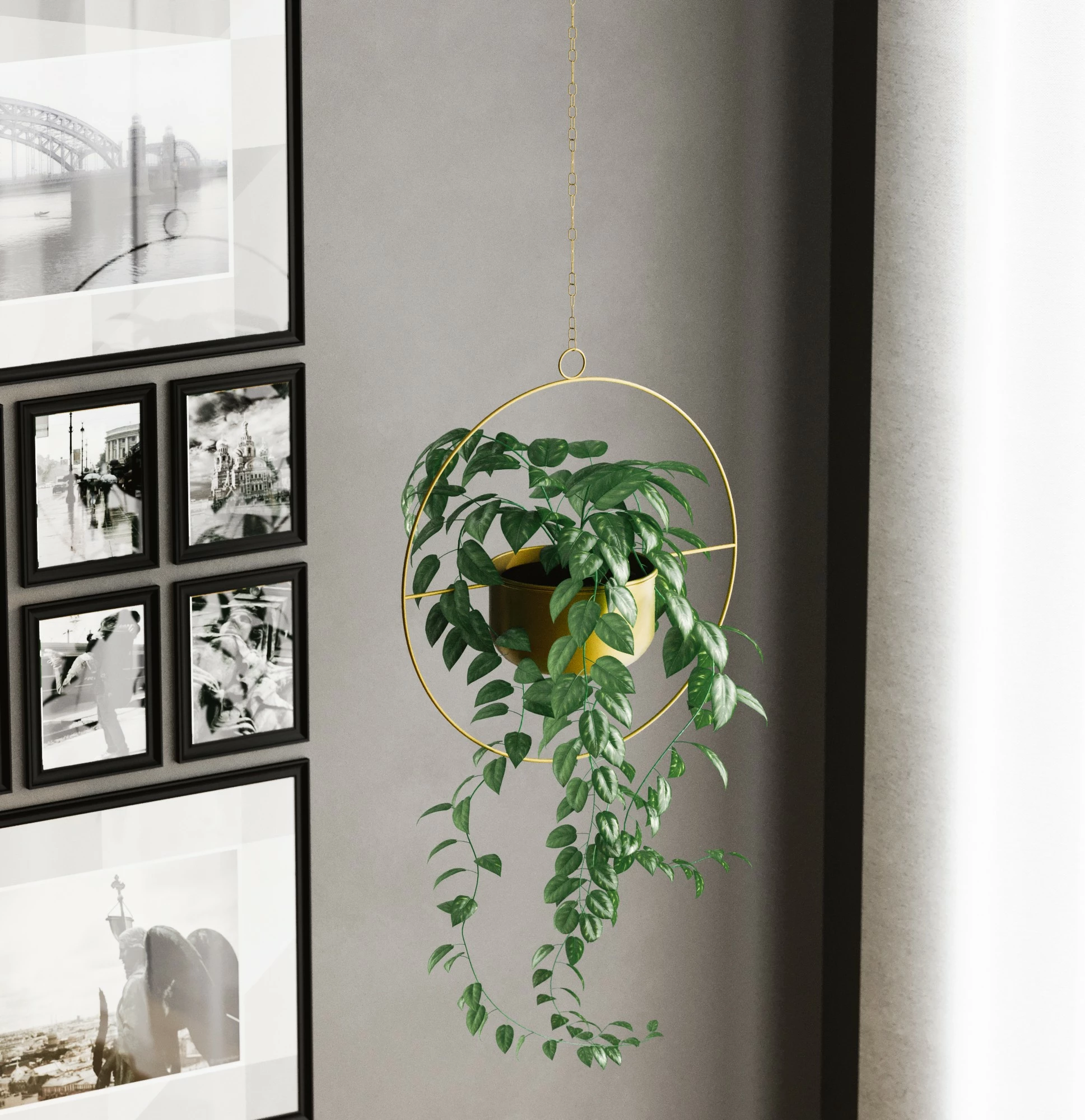 Vazo dekorative ngjyrë ari, Aberto Design, Payanda