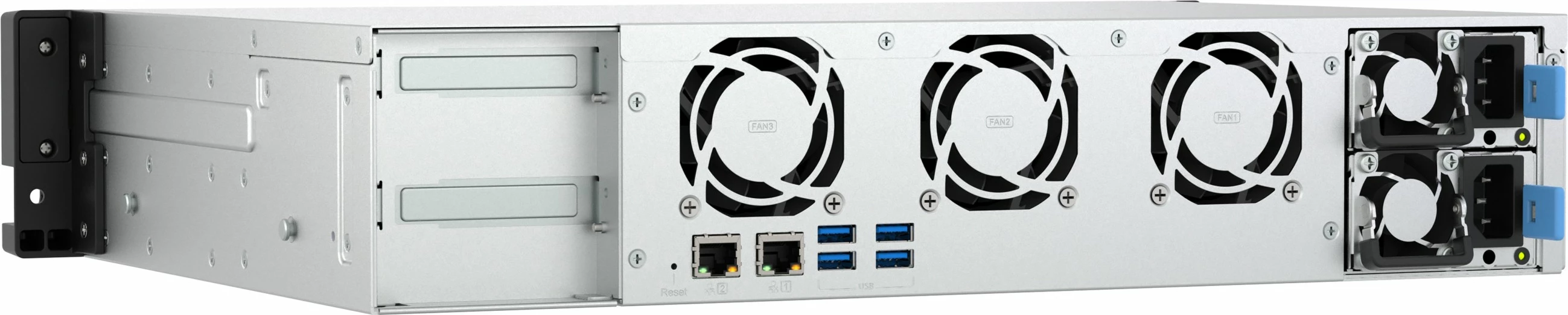 NAS QNAP TS-855eU-RP-8G, 8-bay, Intel Atom C5125, 8GB RAM, 2x2.5GbE, rack 2U, e zezë