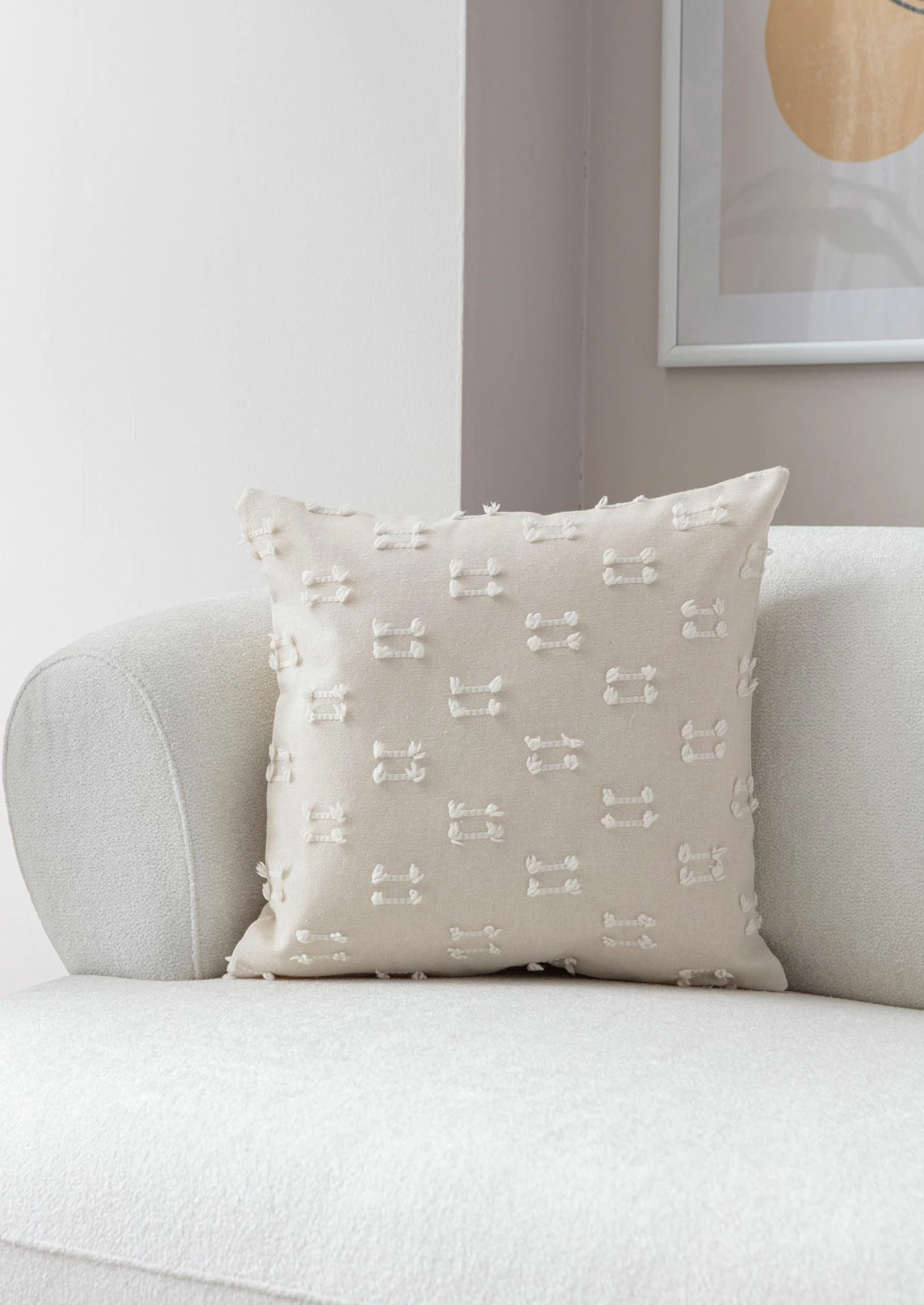 Jastëkë mbulesë krem Evila Originals, Tuffet v9