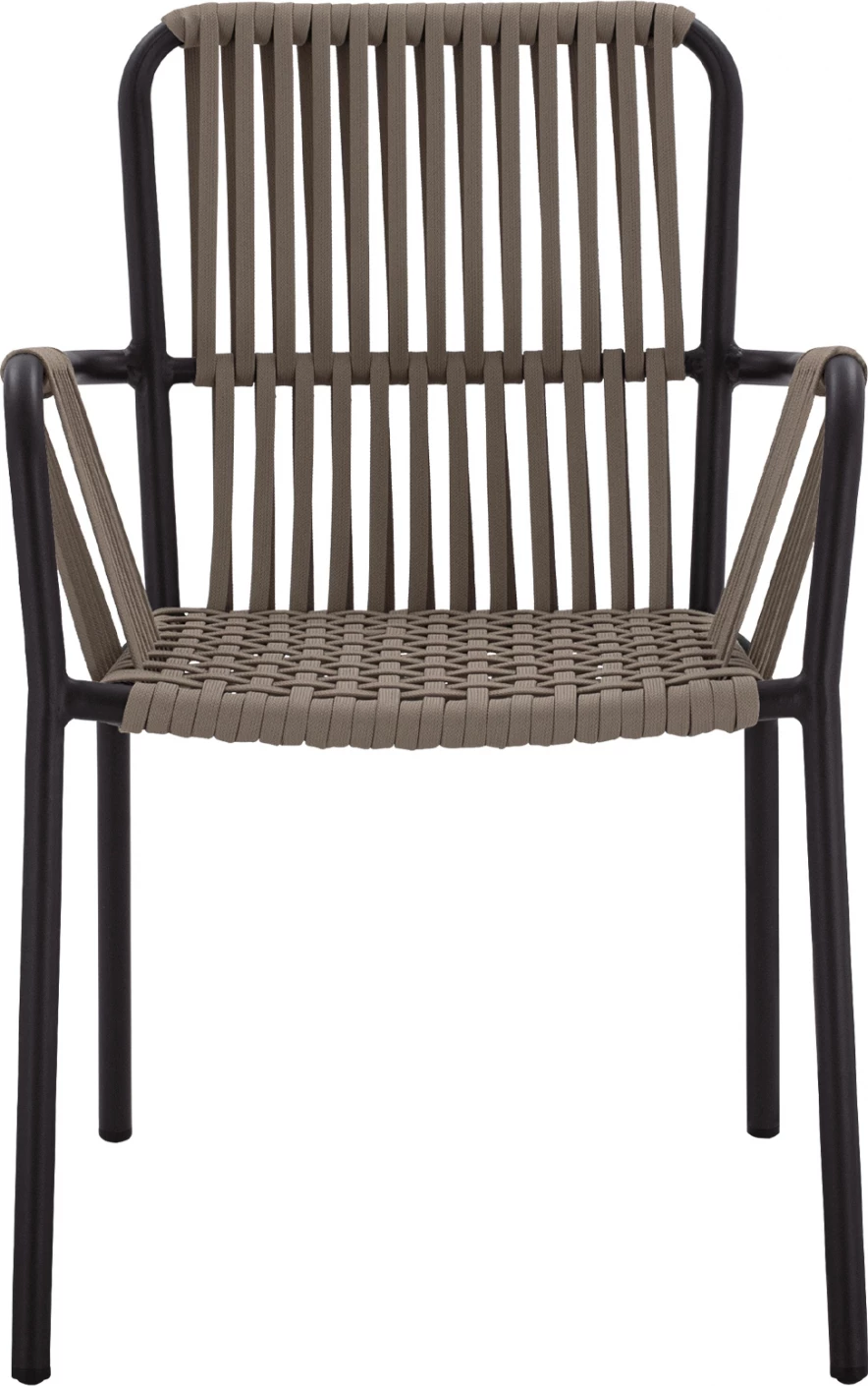 Karrige alumini me litar të gjerë, ngjyrë kapuçino, FH5784.02, 56x58x85 cm