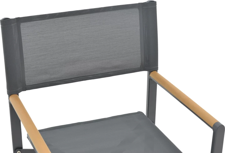 Karrige regjisori Mabu, ngjyrë e errët gri, alumin, 56x48x86cm