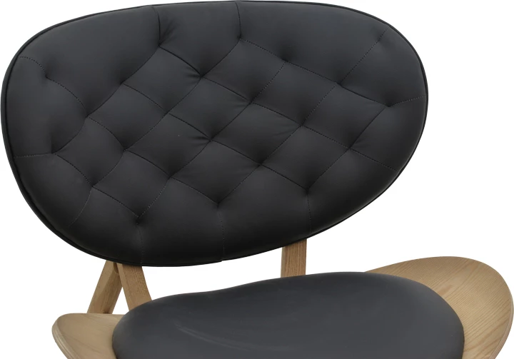 Fotel relaksues Udalle dru i fortë arre-PU zi 77x70x82cm