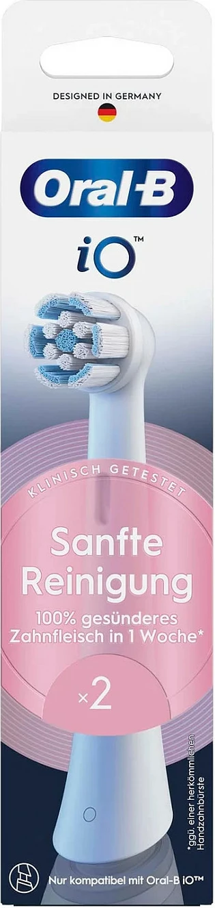 Koka zëvendësuese për furçë dhëmbësh Oral-B iO Sanfte Reinigung 373609, 2 copë, të buta, të bardha