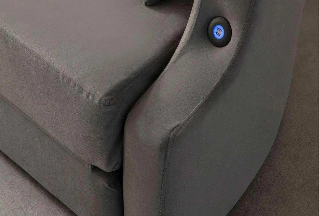Divan-krevat 3 vendësh, Atelier del Sofa, ngjyrë antracit