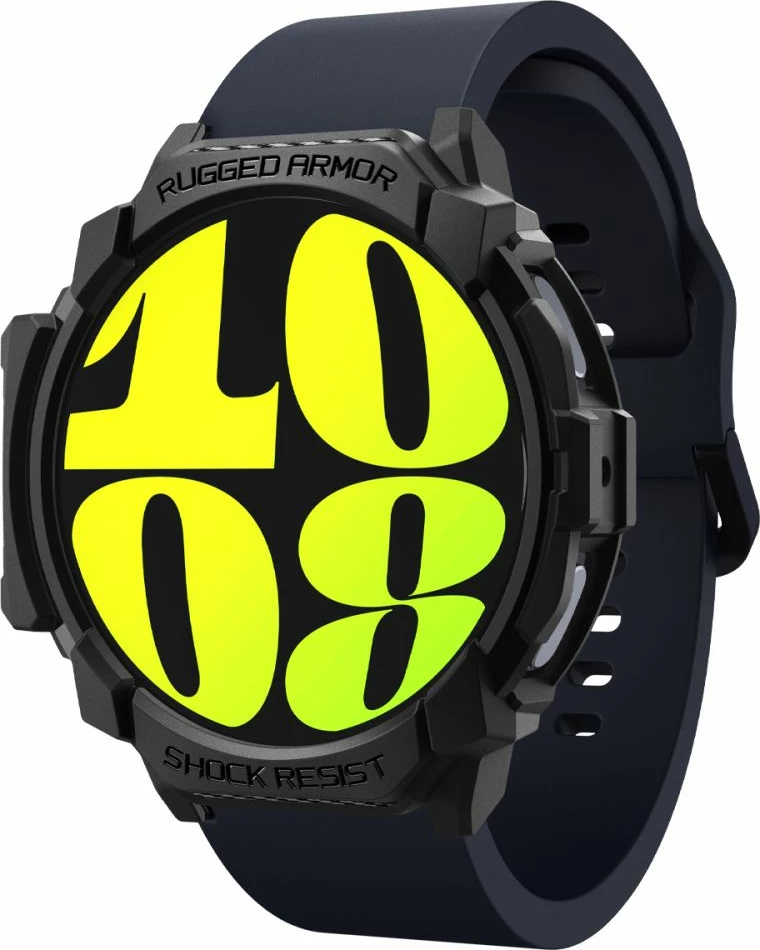 Mbështjellës Spigen Rugged Armor për Samsung Galaxy Watch 7, 44mm, i zi