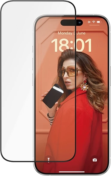 Mbrojtës ekrani qeramik PanzerGlass për iPhone 15 Pro me pozicionues, transparent